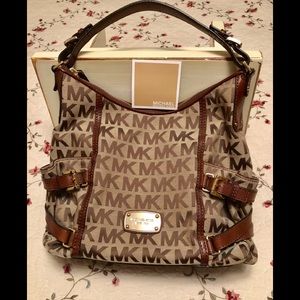 Michael Kors Signature Logo Canvas Bag